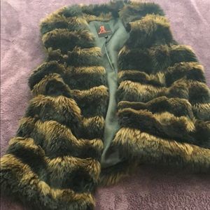 Faux Fur Two Tone Vest